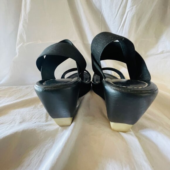 Rita C Vera Pelle Italian Two Toned Wedge Sandal Size 6 (Eur 37) - Picture 6 of 10